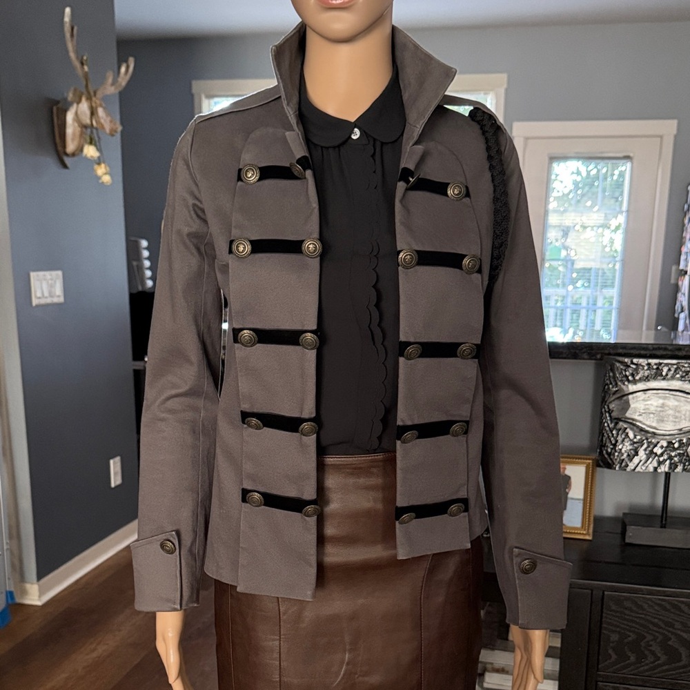 Eve Gravel Military Style Blazer (XS)